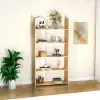 Mindy Bookcase - Sapphire Oak & White