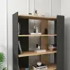 Viper Bookcase - Sapphire Oak & Anthracite
