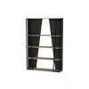Lissa Iron Leg Bookcase - Sapphire Oak & Black
