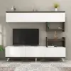 Tsar TV Stand - White & Light Walnut