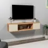 Alfie TV Stand - Atlantic Pine & Beige