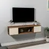Alfie TV Stand - Light Walnut & Beige