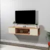 Alfie TV Stand - Atlantic Pine & Beige
