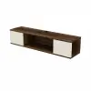 Alfie TV Stand - Light Walnut & Beige
