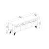 Raine 120 TV Stand - White Silver