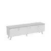 Raine 150 TV Stand - White Silver 