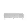 Raine 150 TV Stand - White Silver 