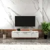 Raine 150 TV Stand - White Silver 
