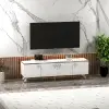 Raine 150 TV Stand - White Silver 