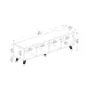 Raine 150 TV Stand - White Silver 