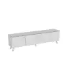 Raine 180 TV Stand - White Silver 