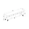 Raine 180 TV Stand - White Silver 